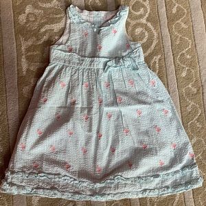 Janie and Jack seersucker aqua dress